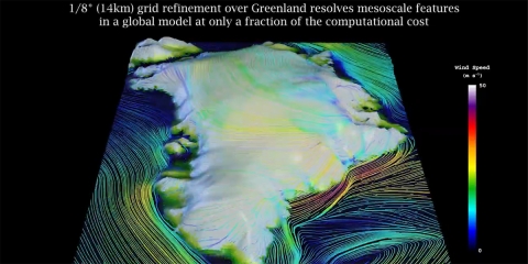 Greenland wind visualization